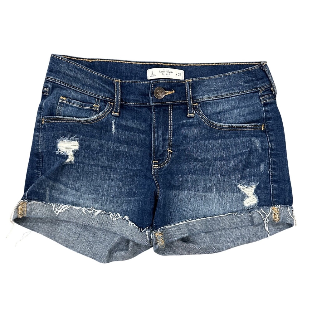 Women's Abercrombie & Fitch Jean Shorts 26 W Sz 2 Hi Rise Denim
